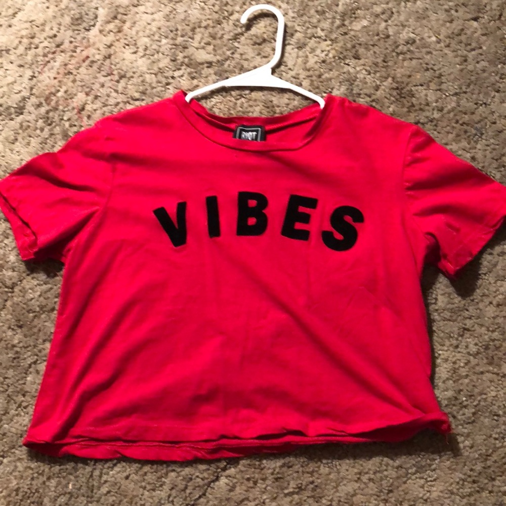 Red crop top